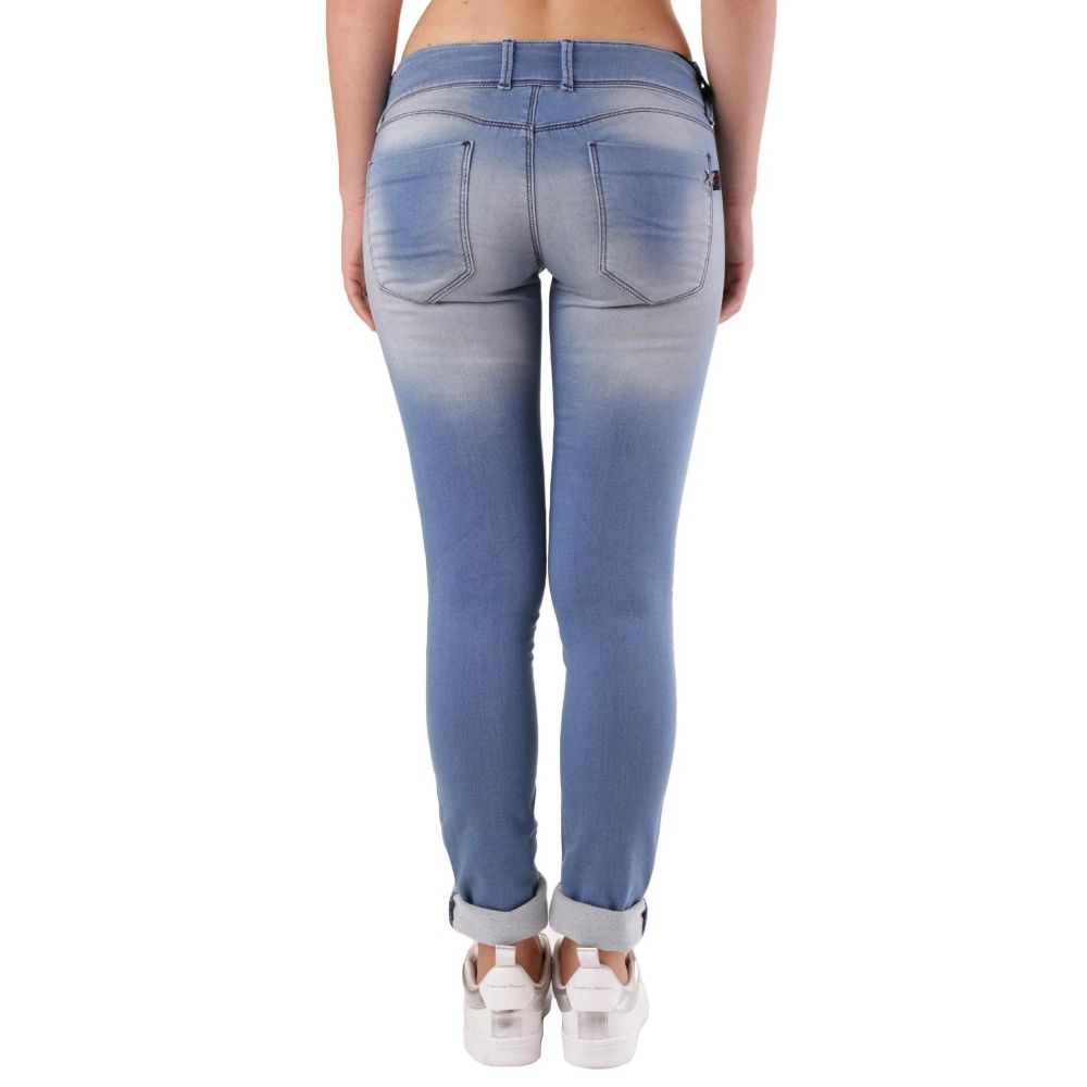 Met Blue Cotton Skinny Women's Jeans