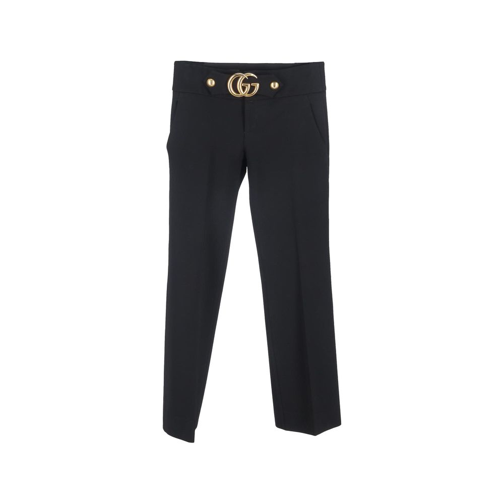 Gucci Black Viscose Dress Women's Pants
