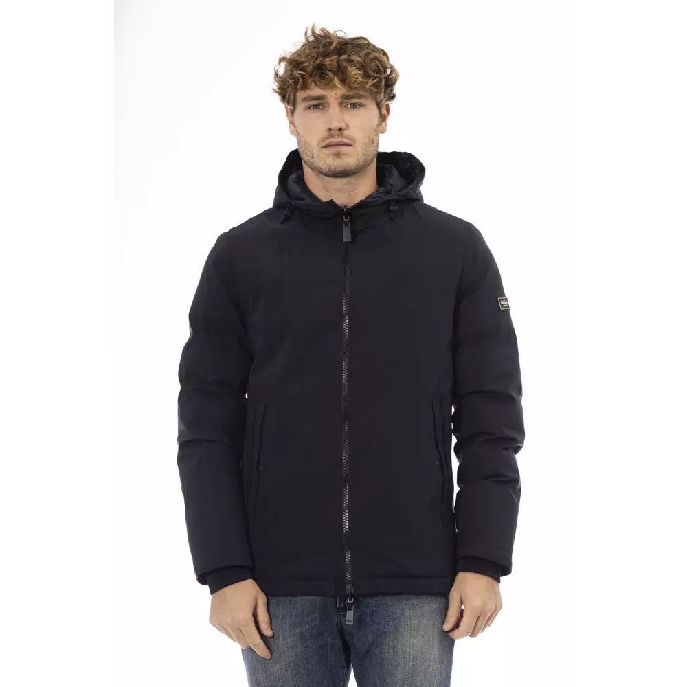 Baldinini Trend Blue Polyester Shell Men's Jacket