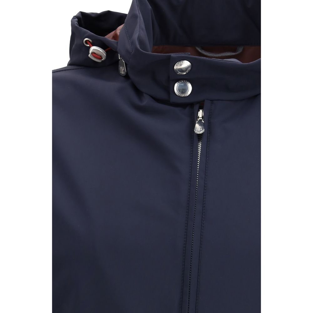 Brunello Cucinelli Blue Polyamide Shell Men's Jacket