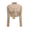 Marine Serre Beige Viscose Women's Cardigan