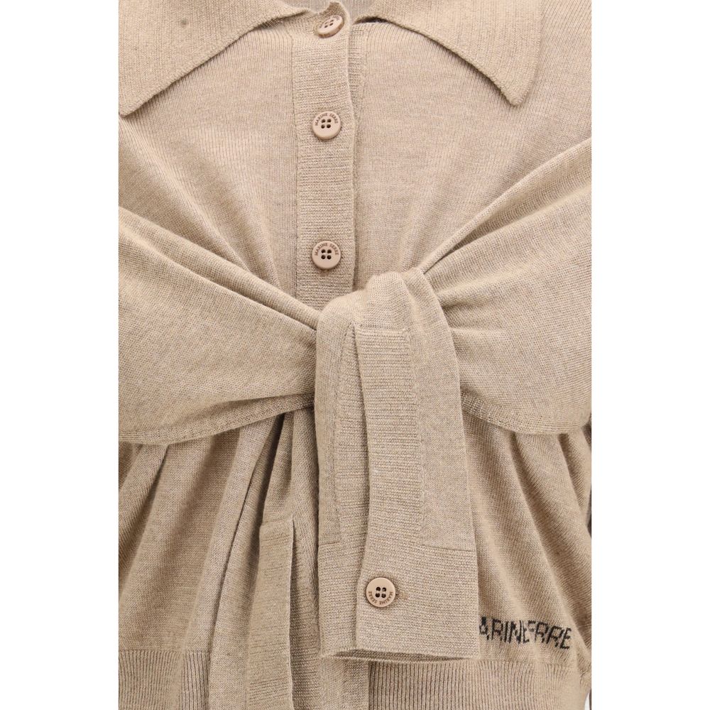 Marine Serre Beige Viscose Women's Cardigan