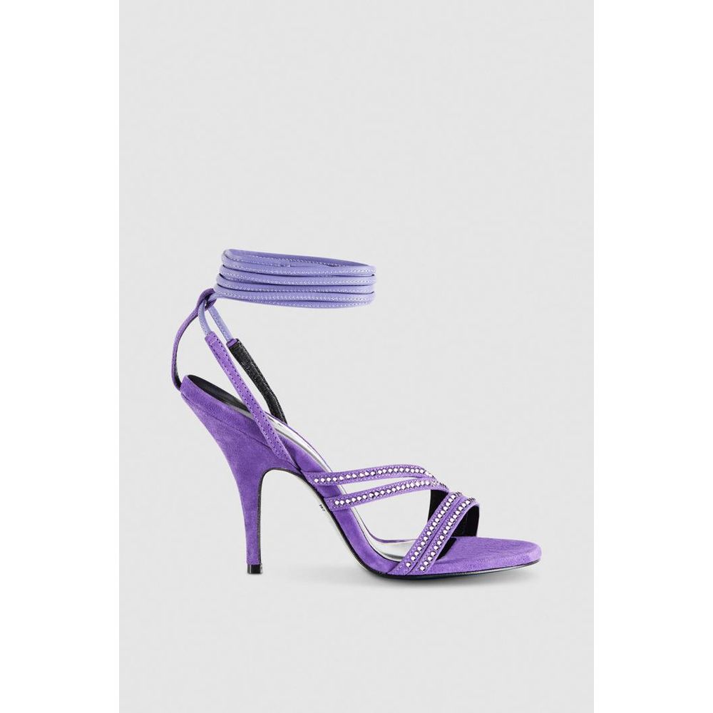 Patrizia Pepe Silver Goatskin Stiletto Heel Women's Sandals