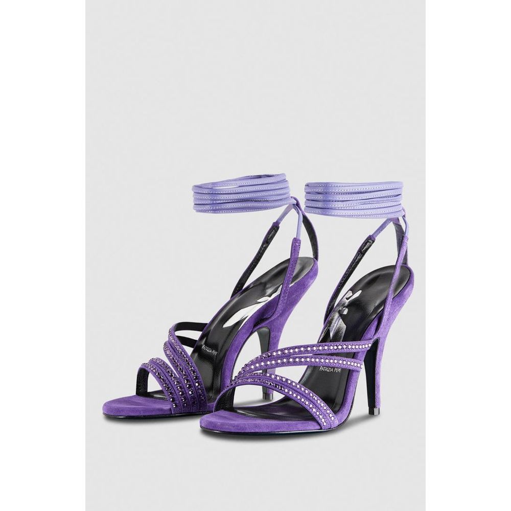 Patrizia Pepe Silver Goatskin Stiletto Heel Women's Sandals
