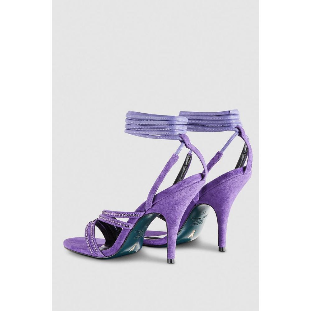 Patrizia Pepe Silver Goatskin Stiletto Heel Women's Sandals