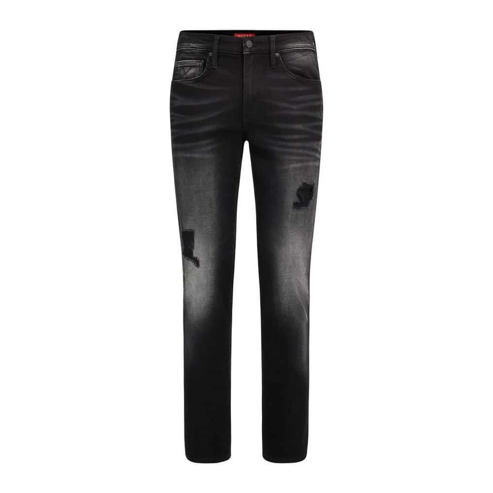 Guess Black Cotton Slim Fit Men's Jeans