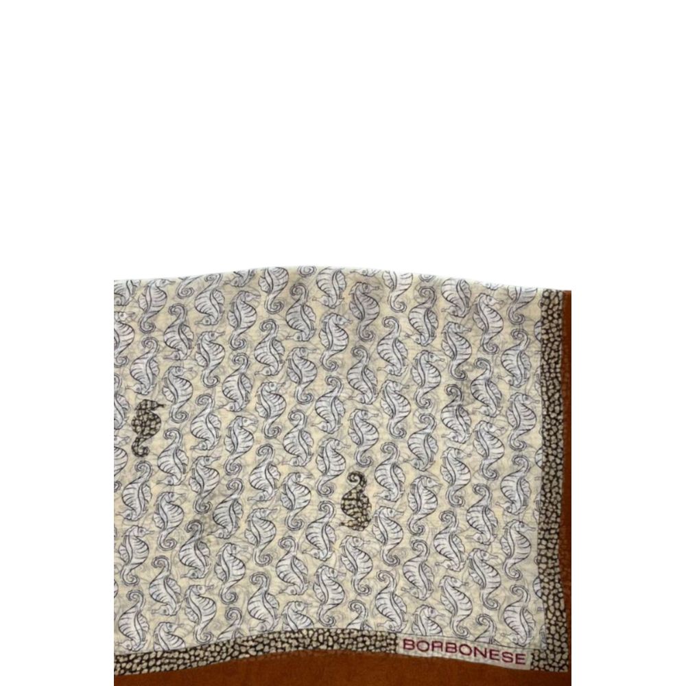 Borbonese Brown Silk Women Women's Scarf