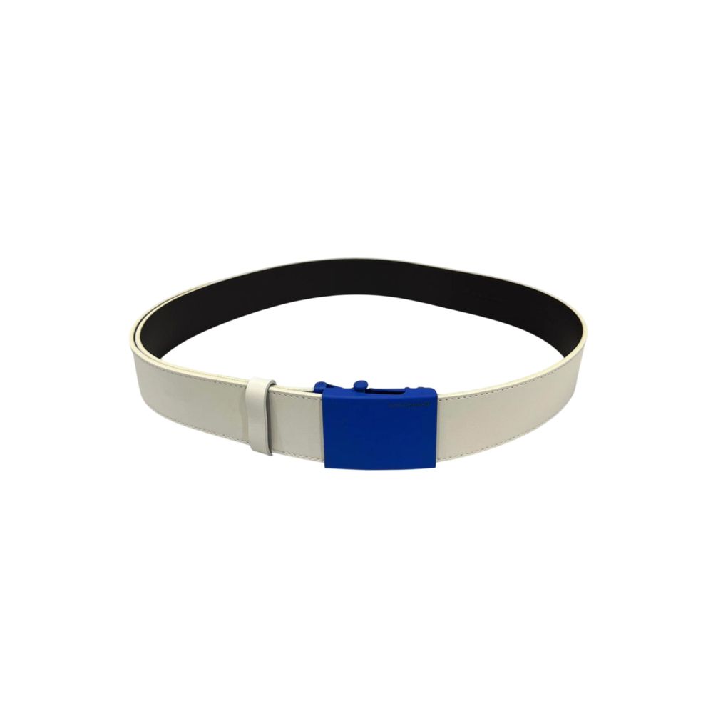 Borbonese White Leather Men Men's Belt