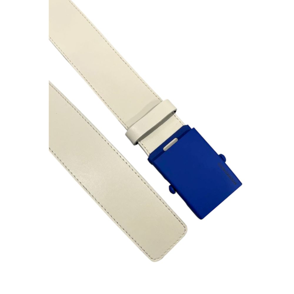 Borbonese White Leather Men Men's Belt