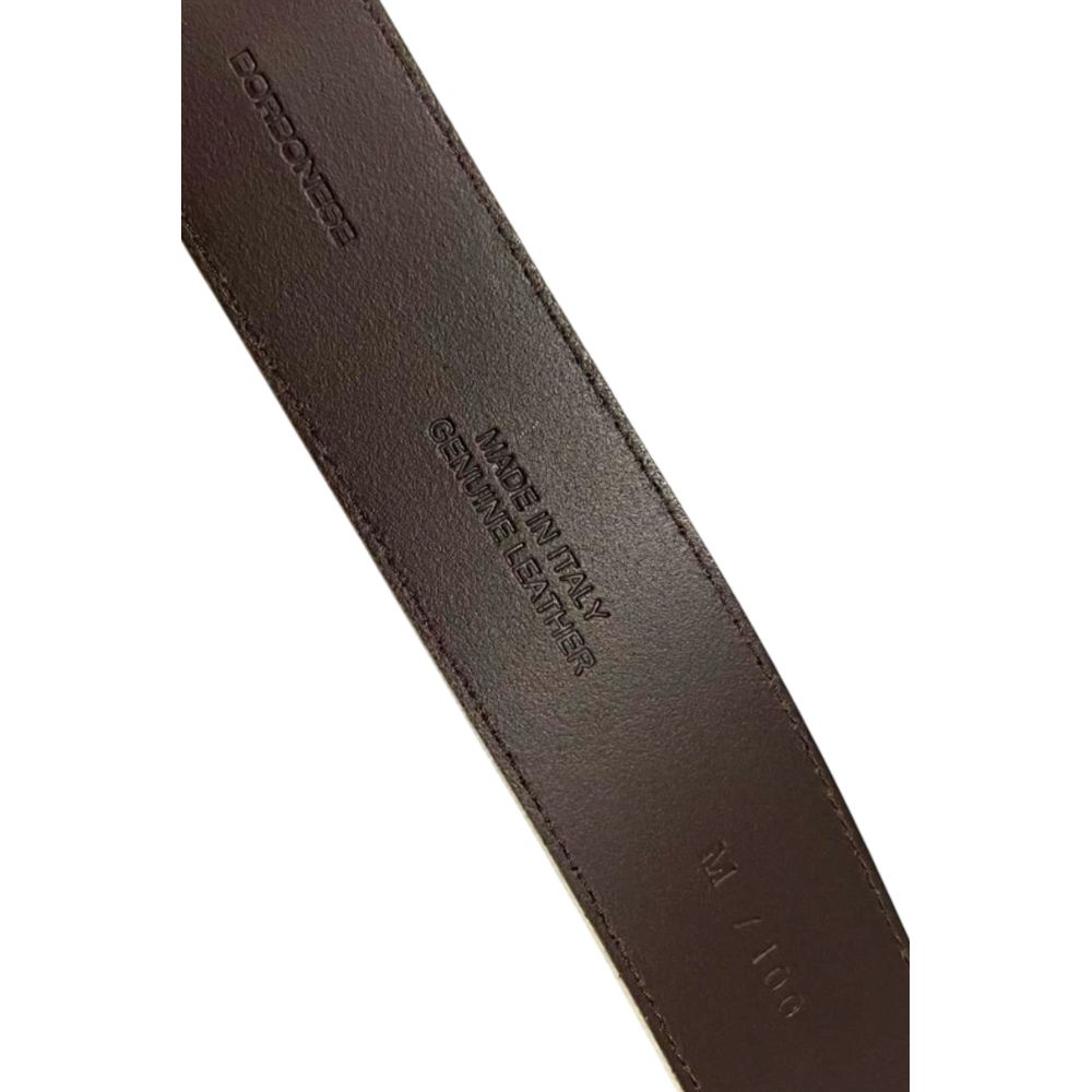 Borbonese White Leather Men Men's Belt