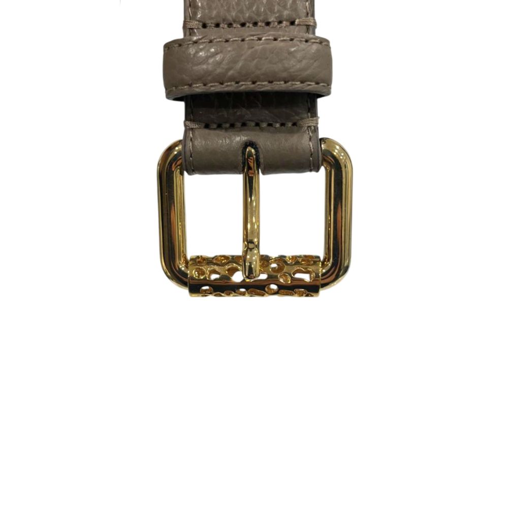 Borbonese Grey Leather Women Women's Belt