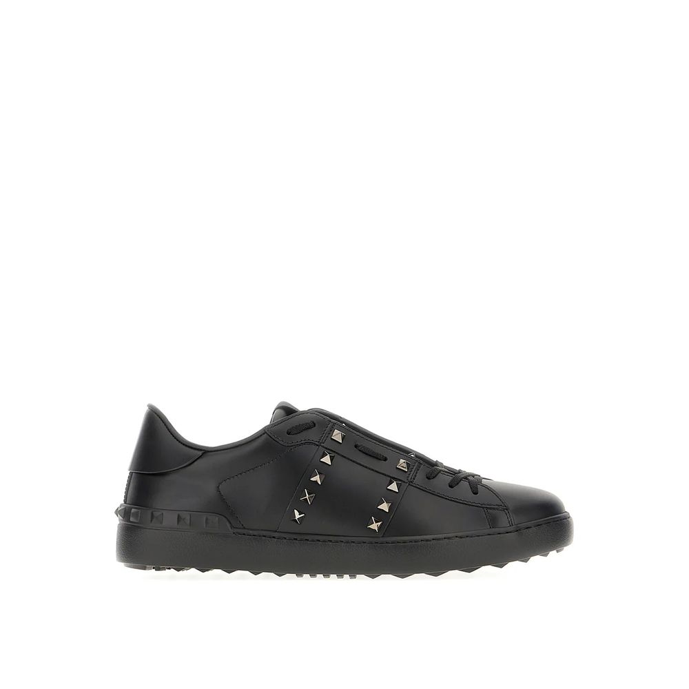 Valentino Garavani Black Leather Low Top Men's Sneakers