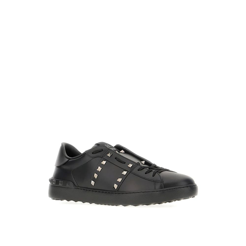 Valentino Garavani Black Leather Low Top Men's Sneakers