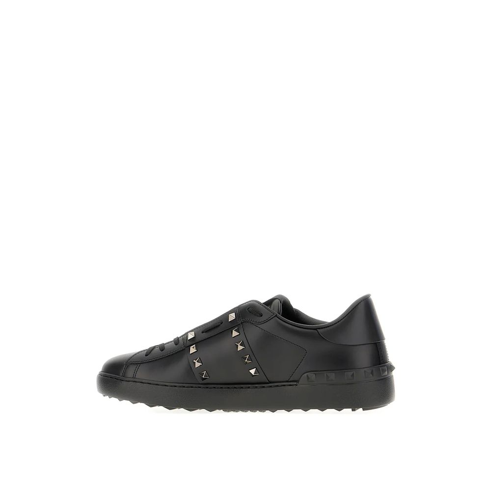Valentino Garavani Black Leather Low Top Men's Sneakers
