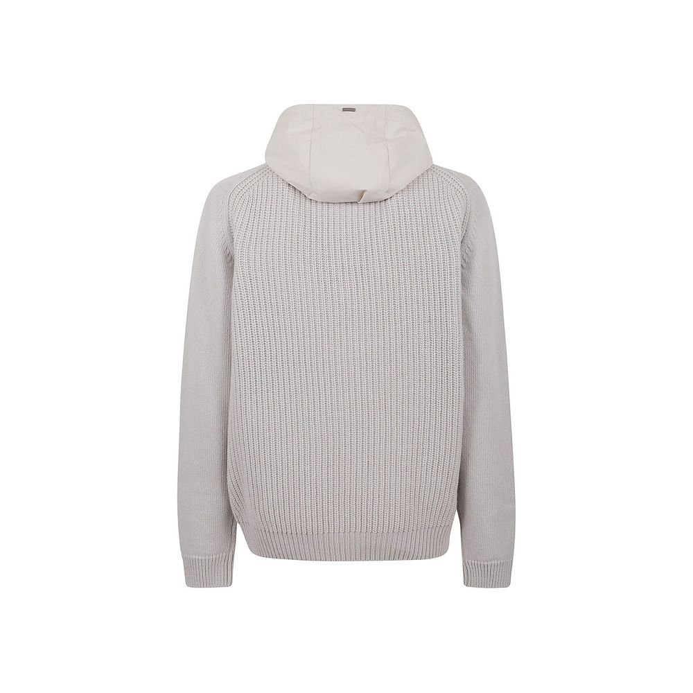 Herno Gray Wool Men's Sweatshirt