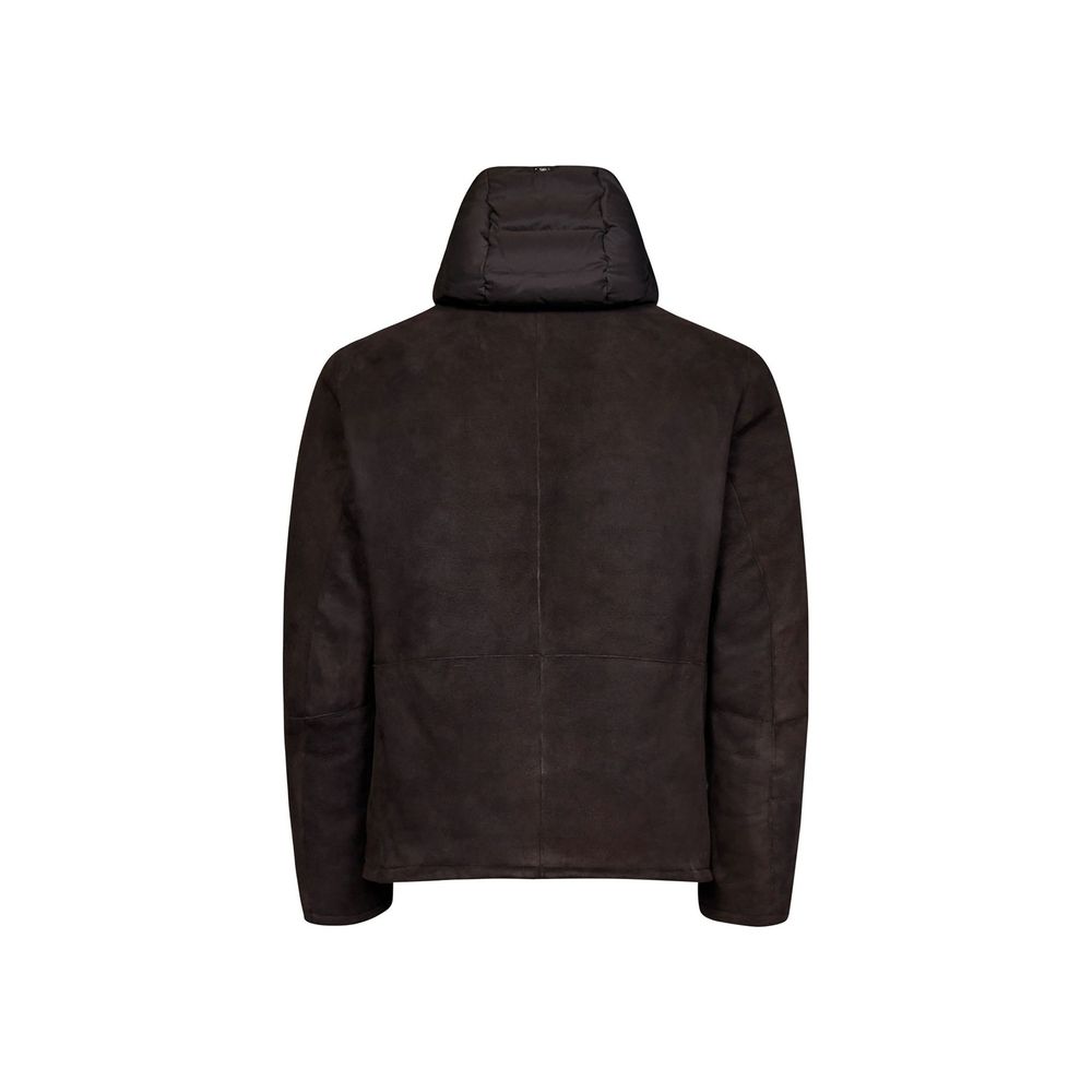Herno Brown Lambskin Men's Coat