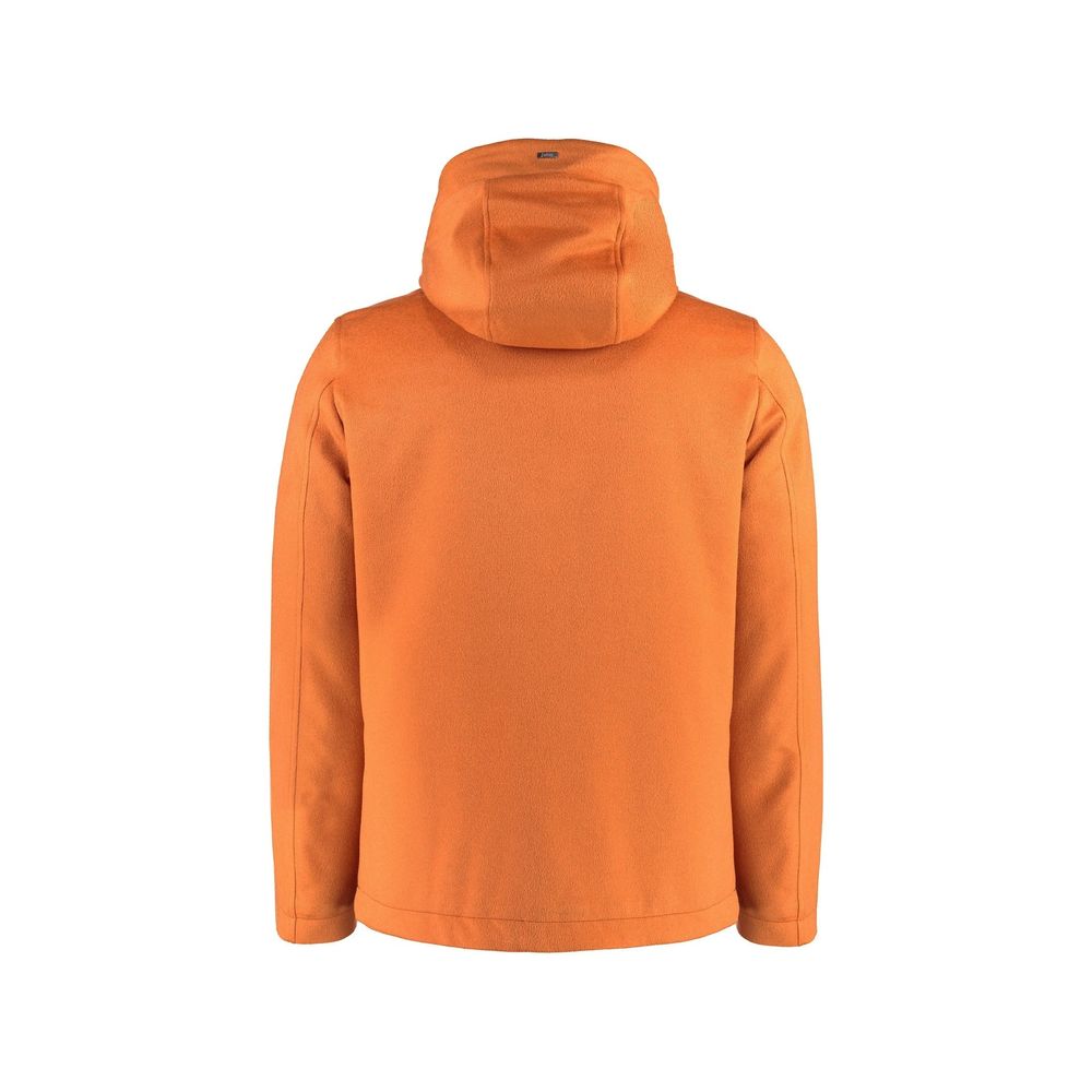 Herno Orange Cashmere Full-Length Men's Jacket