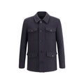 Tom Ford Blue Fleece Wool Men's Coat