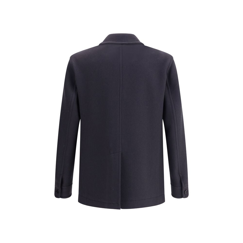 Tom Ford Blue Fleece Wool Men's Coat