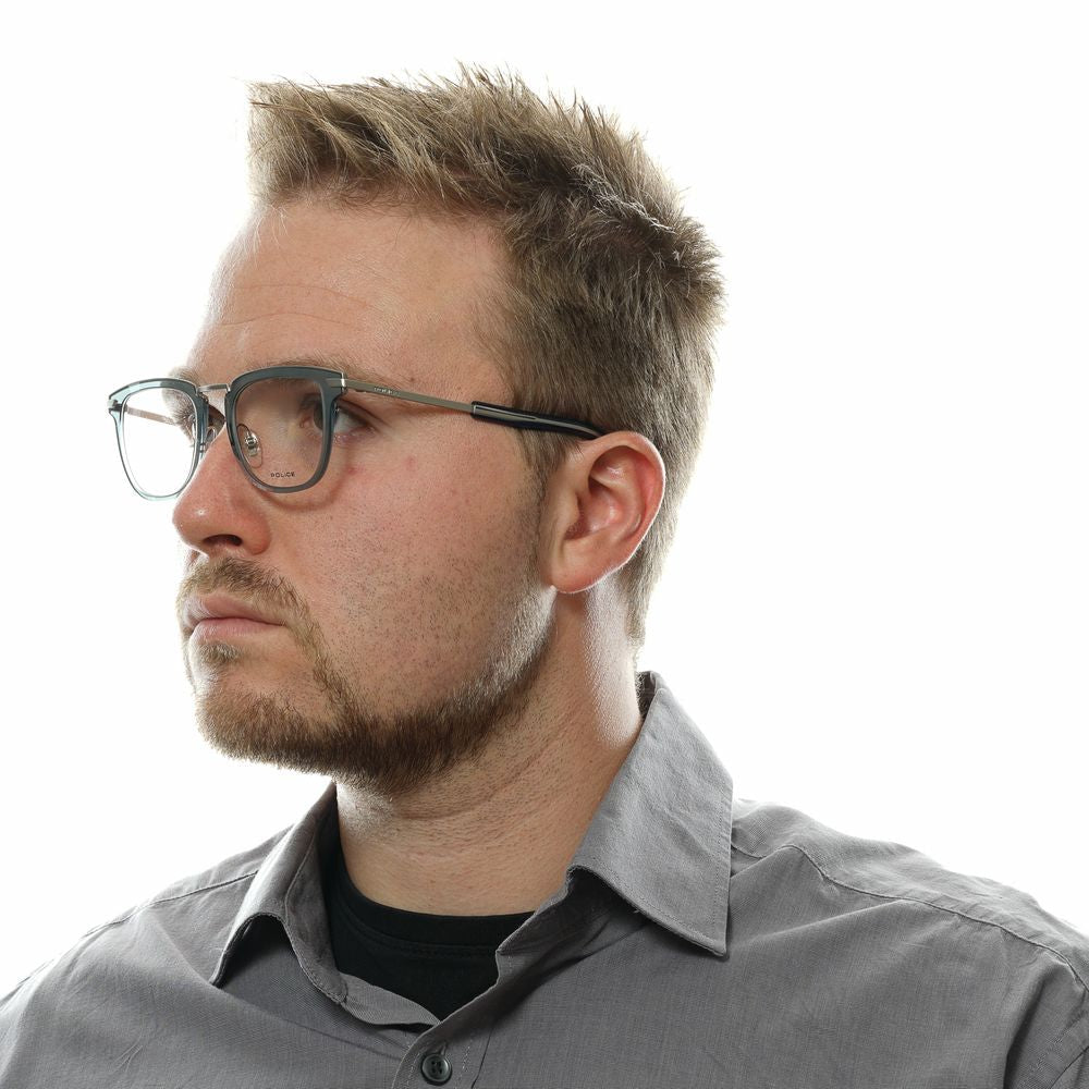 Police Silver Metal & Plastic Glasses Men's (Frames)