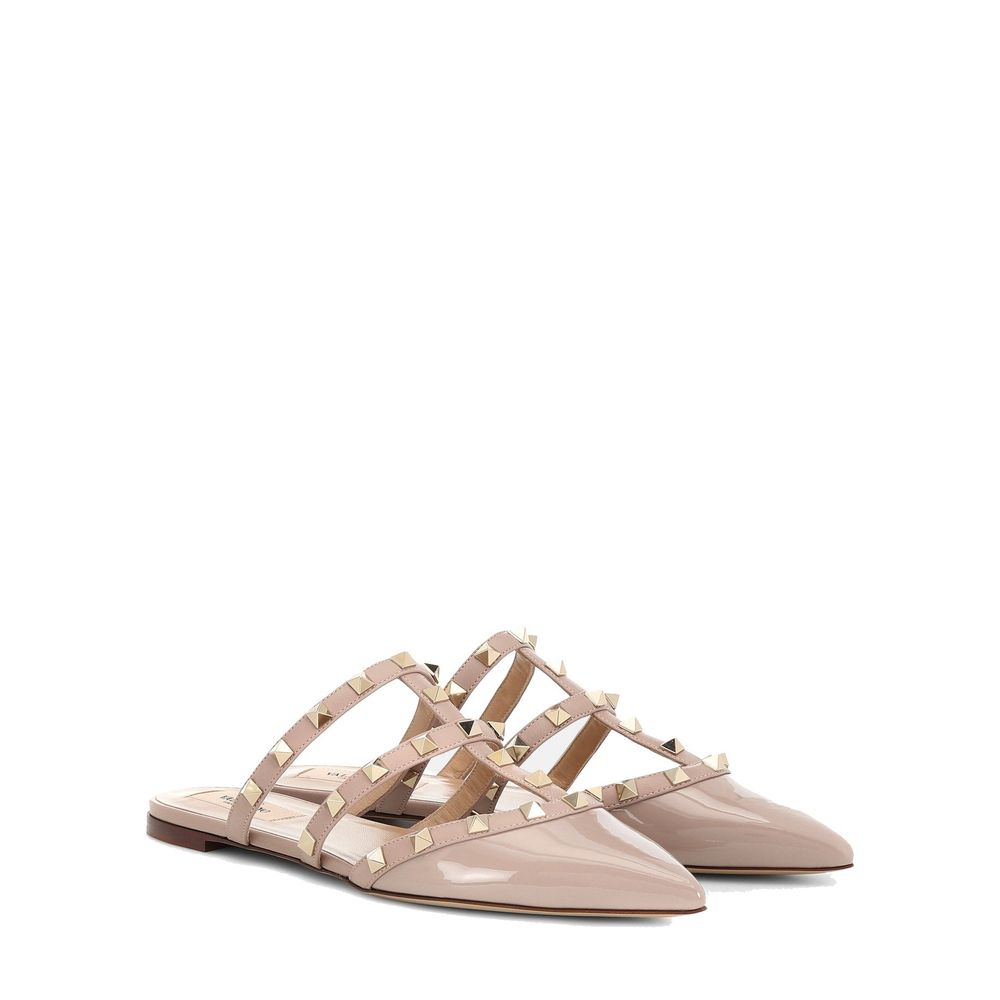 Valentino Garavani Beige Calfskin Ballet Women's Flats
