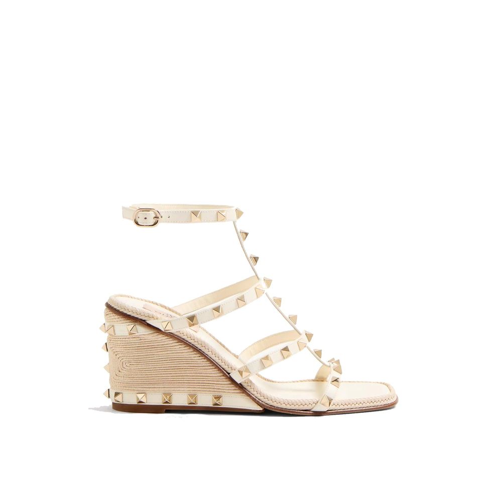 Valentino Garavani Bicolor Calfskin Wedge Women's Sandals