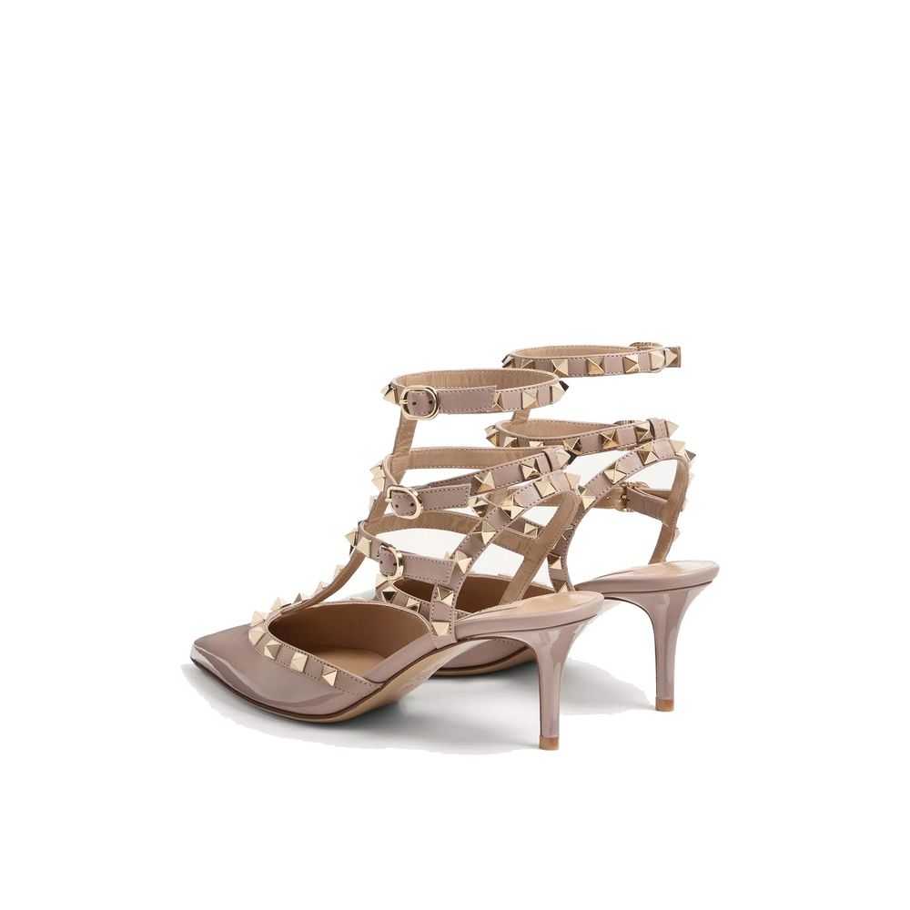 Valentino Garavani Beige Calfskin Platform Women's Pumps