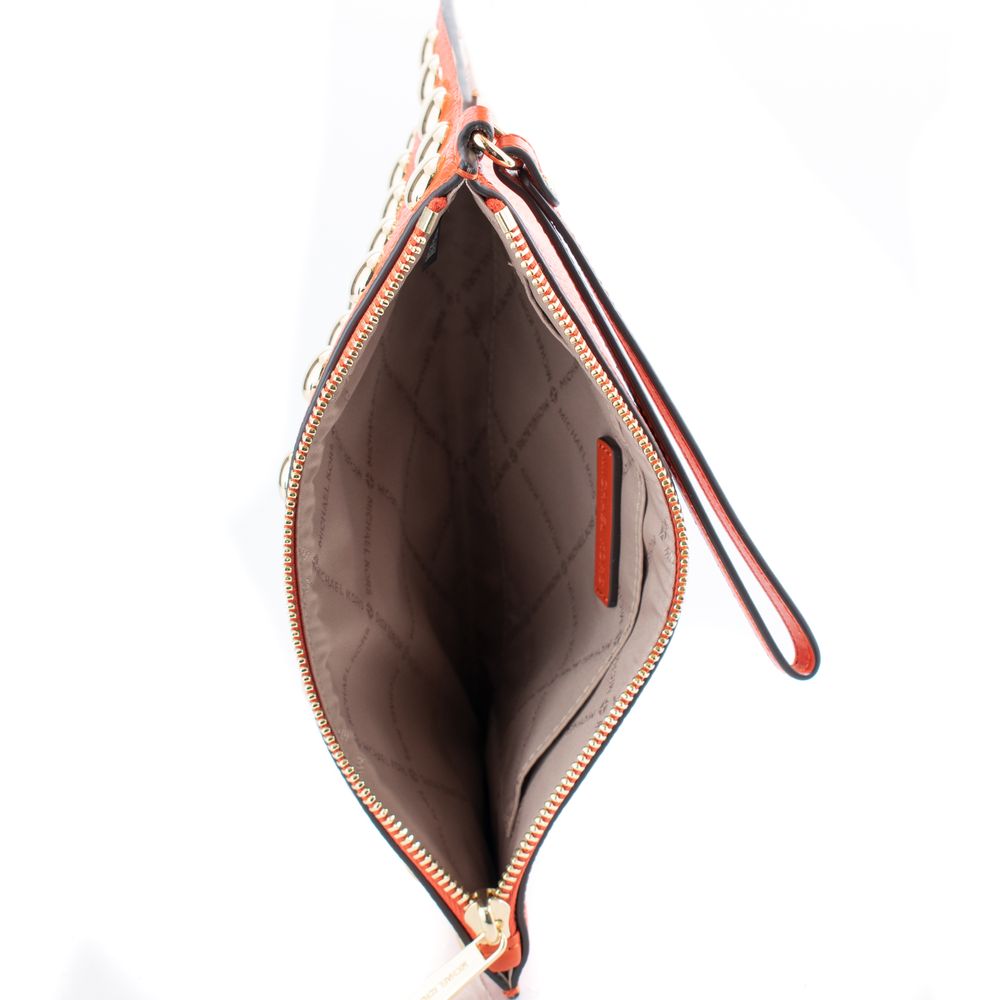Michael Kors Orange Leather Clutch Women's Bag