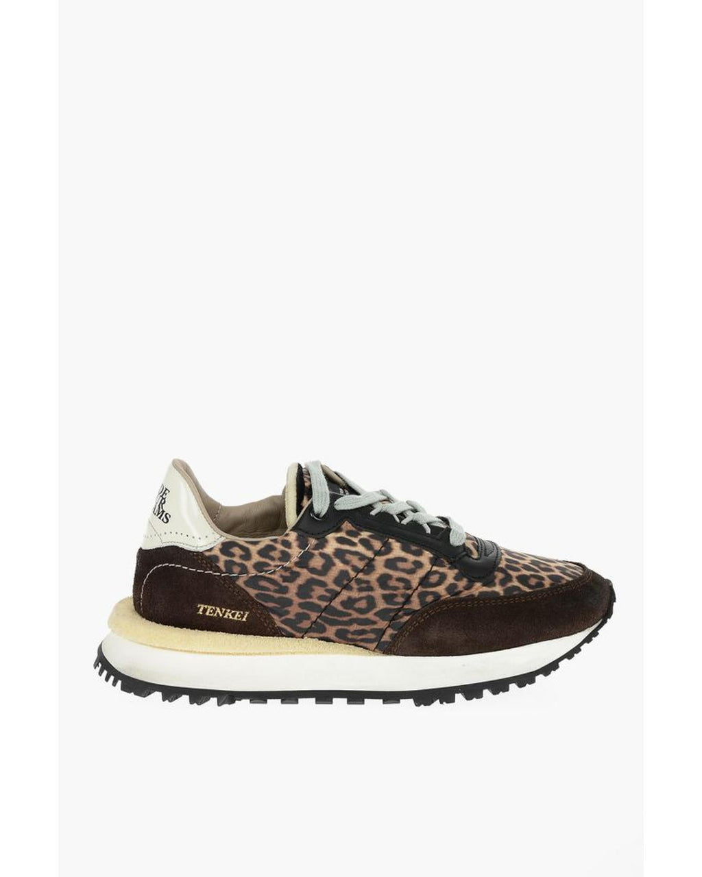 Hidnander Brown Leather Low Top Women's Sneakers