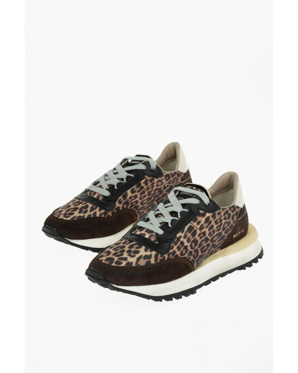 Hidnander Brown Leather Low Top Women's Sneakers