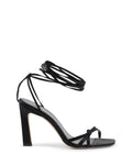 Dee Ocleppo Black Satin Strap-On Women's Sandals