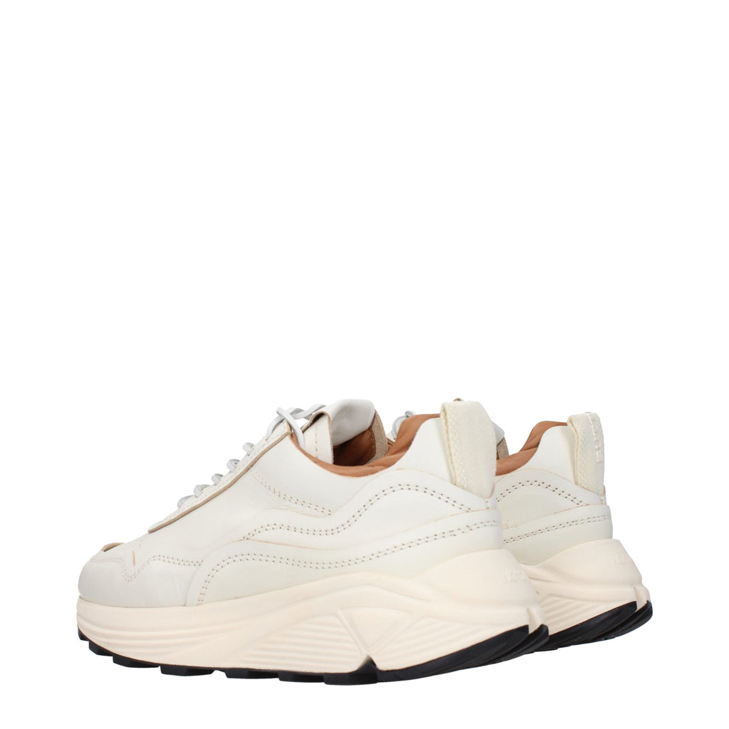 Buttero White Leather Low Top Men's Sneakers
