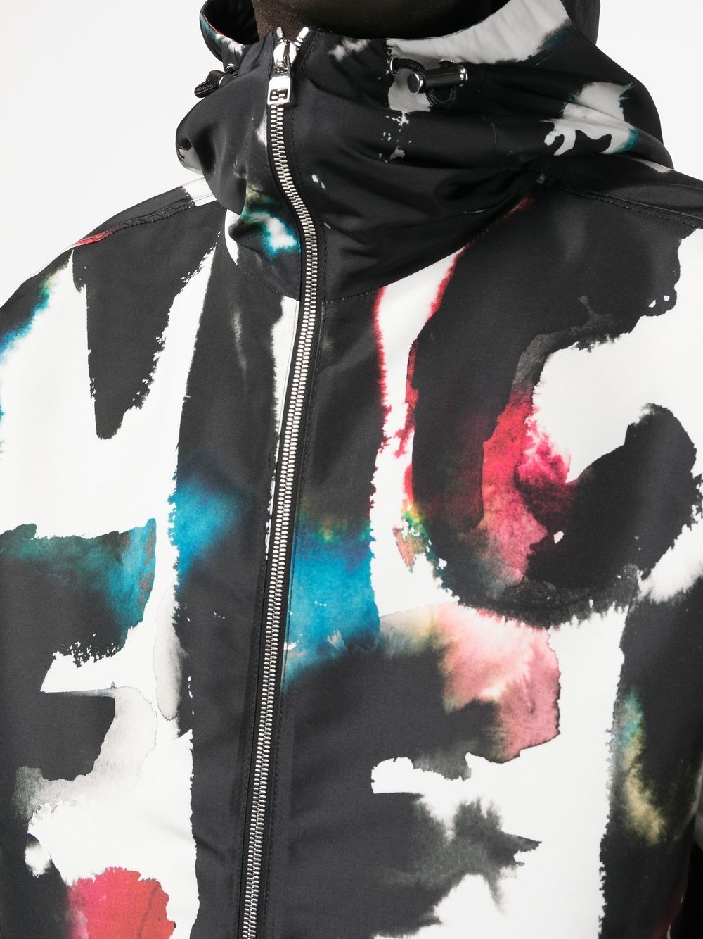 Alexander Mcqueen Men's Graffiti-Print Hooded Windbreaker