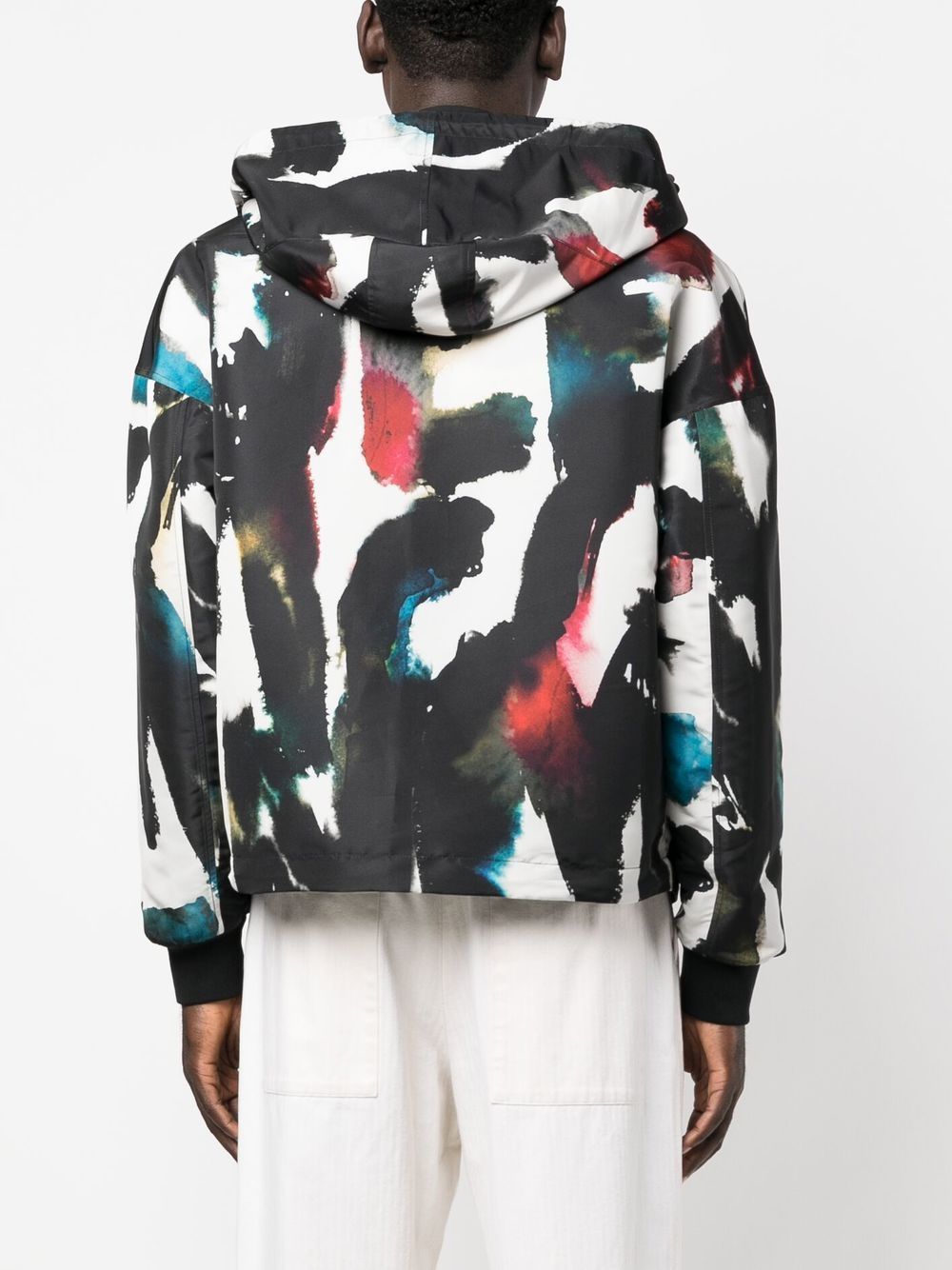 Alexander Mcqueen Men's Graffiti-Print Hooded Windbreaker