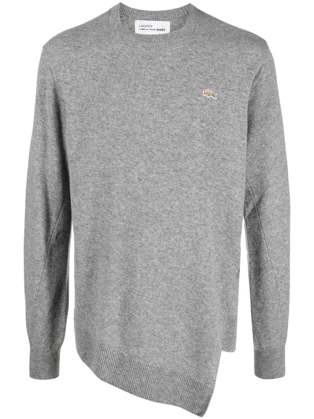 Comme Des Garcons Men's X Lacoste Asymmetric Wool Sweater