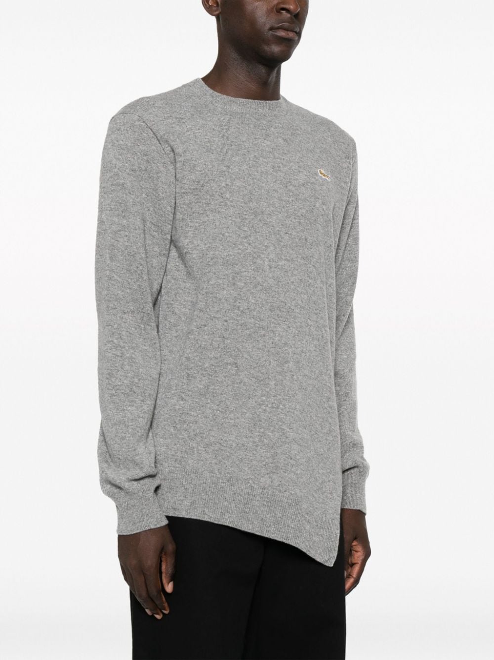 Comme Des Garcons Men's X Lacoste Asymmetric Wool Sweater