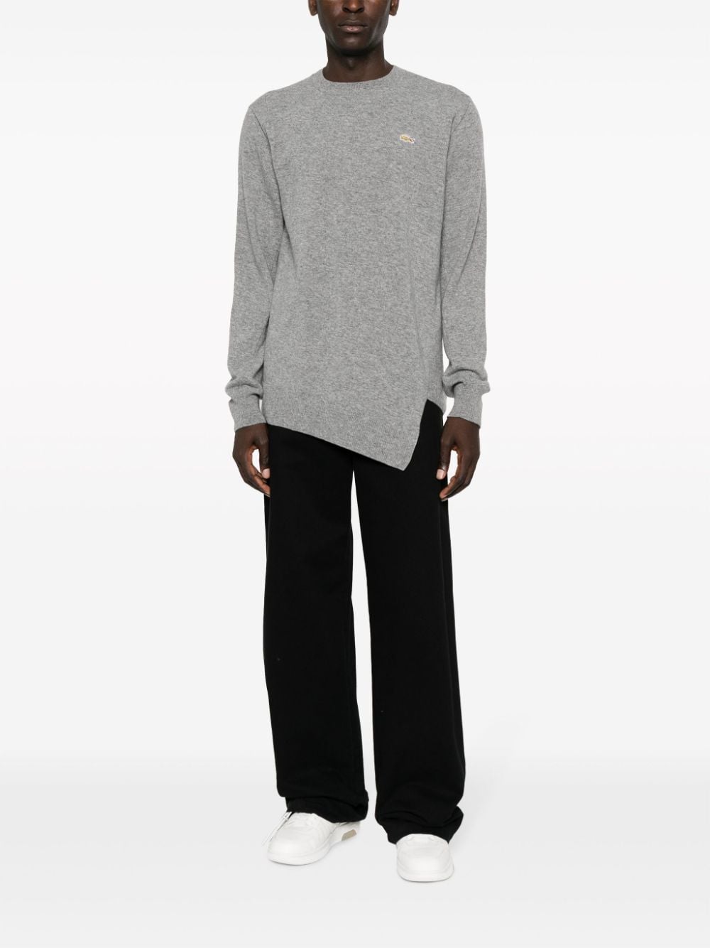 Comme Des Garcons Men's X Lacoste Asymmetric Wool Sweater