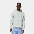 Exclusive Wordmark Fleece Pullover Mens Hoodie (White/Silver) — S — Front View