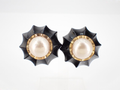 Chanel Vintage Earring Metal Black Plastic Earrings Jewelry (Pre-Owned)