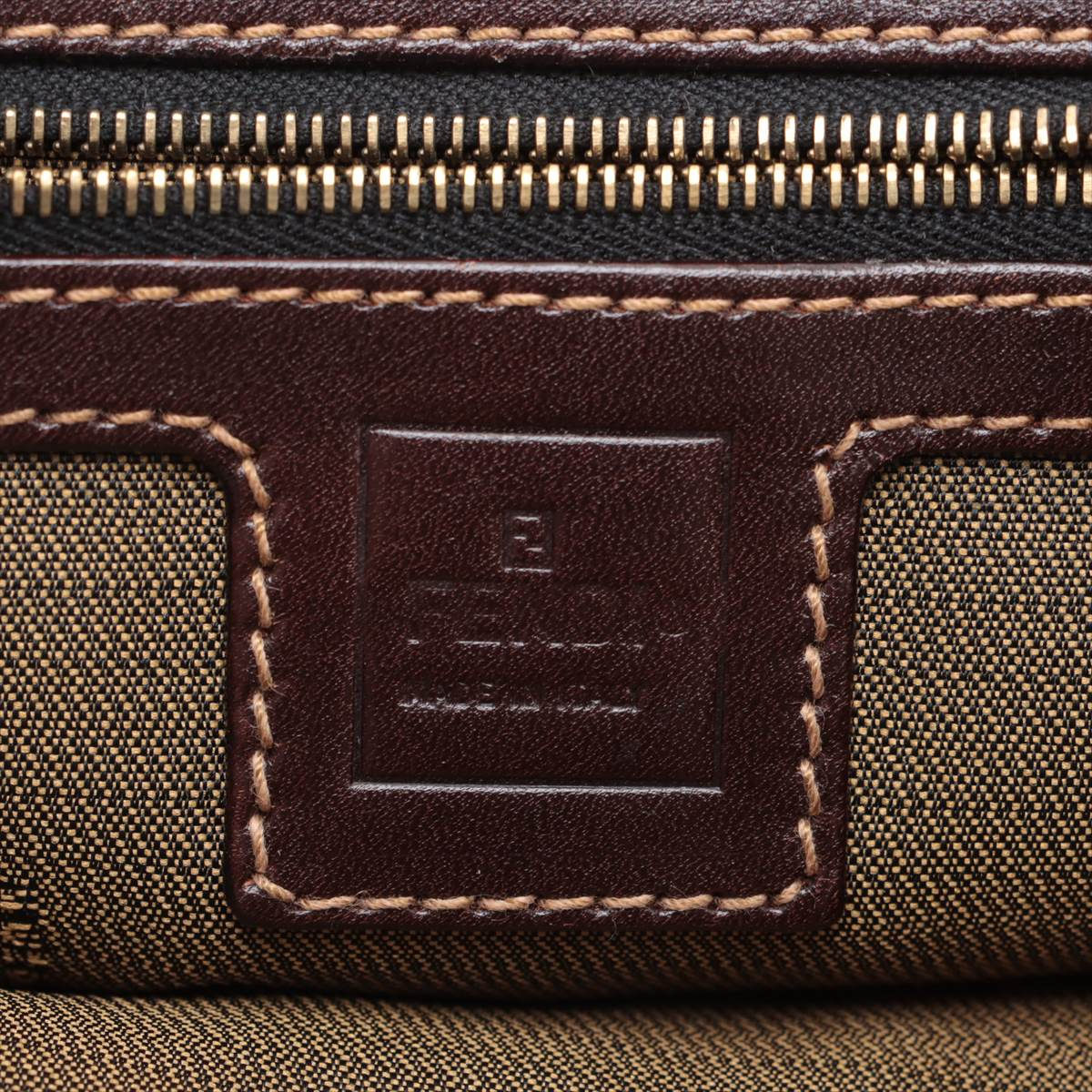 Fendi Vintage Zucca Handbag Zucca Brown Canvas Handbag (Pre-Owned)