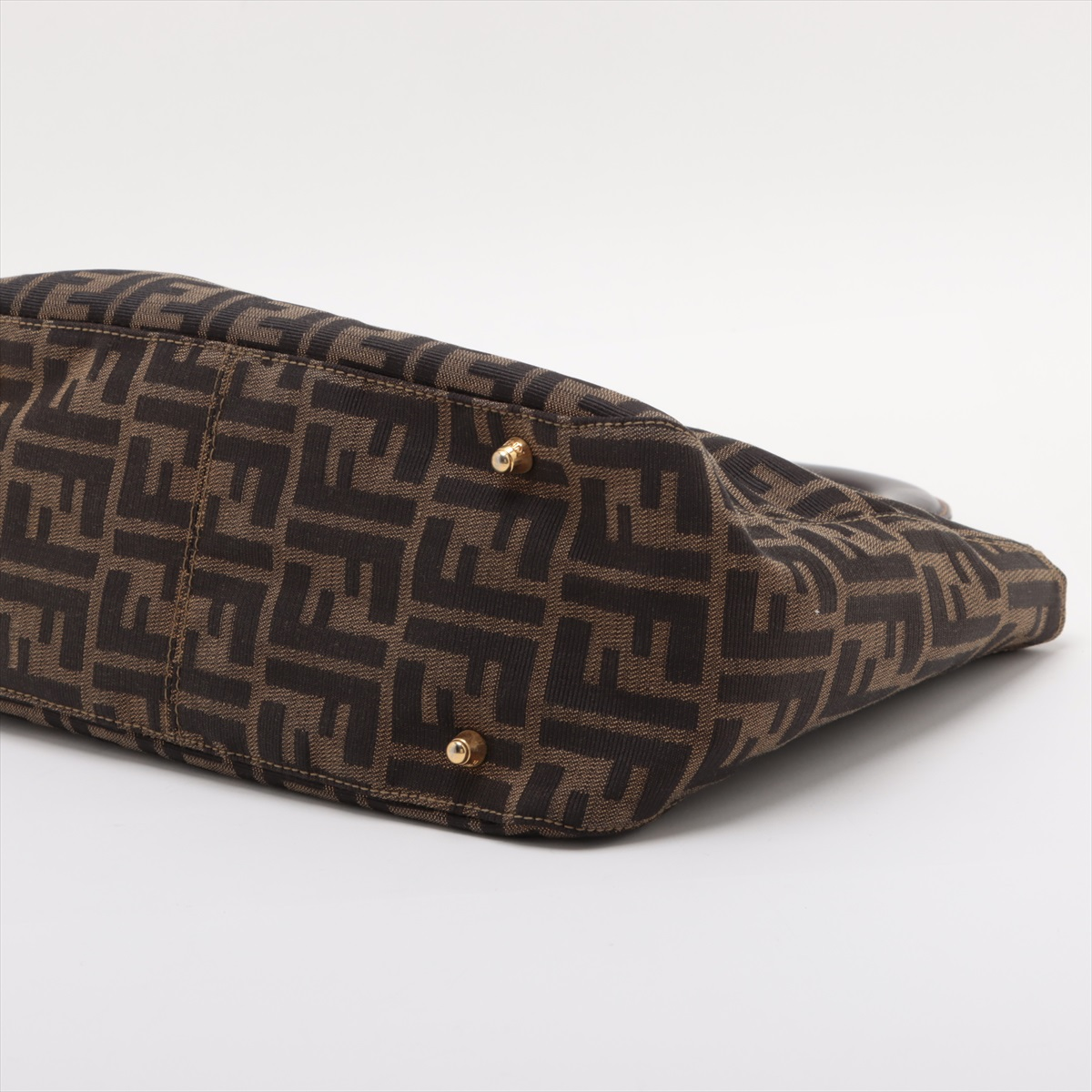 Fendi Vintage Zucca Handbag Zucca Brown Canvas Handbag (Pre-Owned)