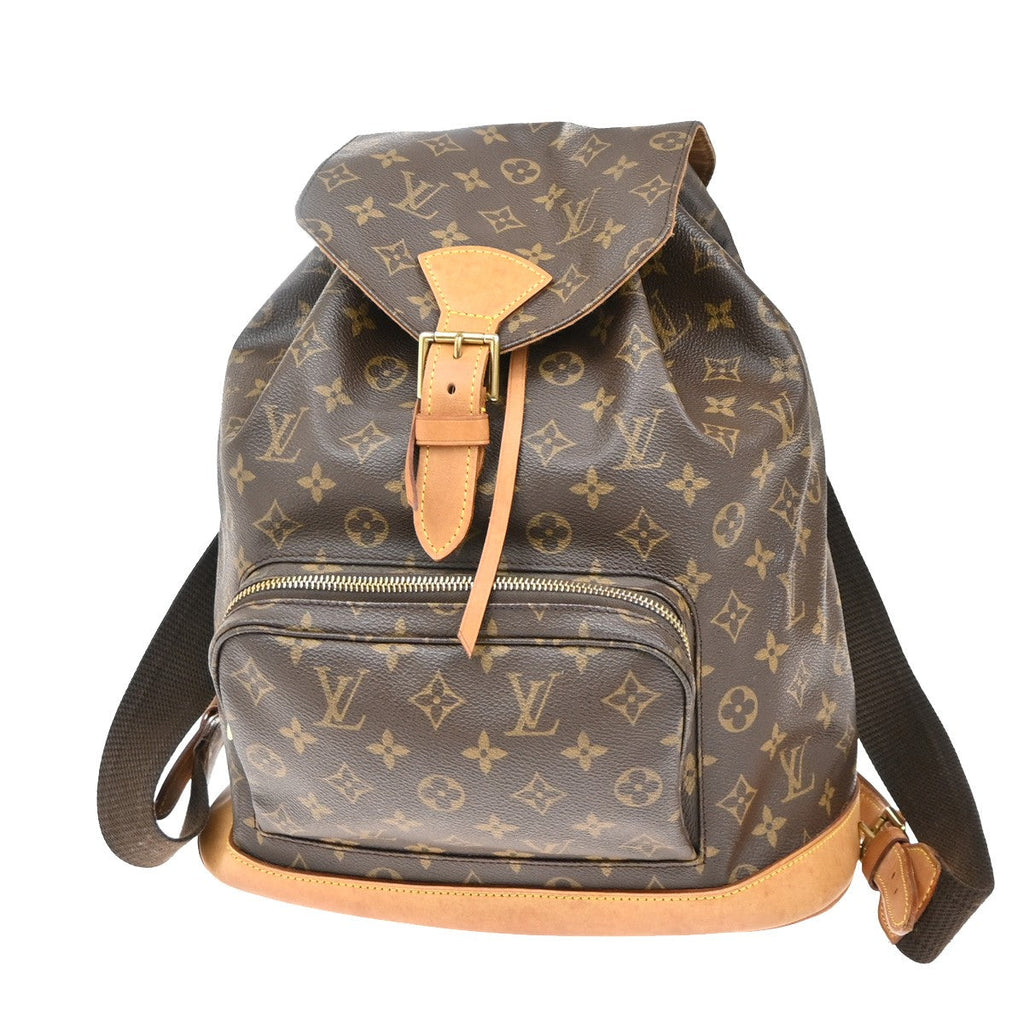 Louis Vuitton Montsouris Backpack Monogram Canvas Brown Canvas Backpack Bag (Pre-Owned)