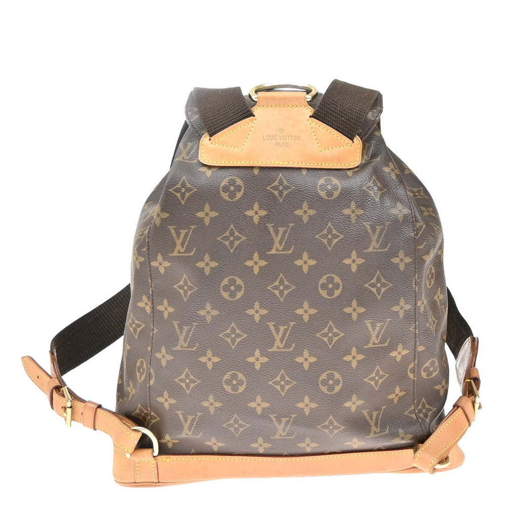 Louis Vuitton Montsouris Backpack Monogram Canvas Brown Canvas Backpack Bag (Pre-Owned)