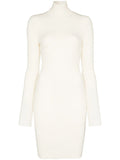 Wolford Ribbed Knit Fitted Mini Dress — White — Size M — Front View