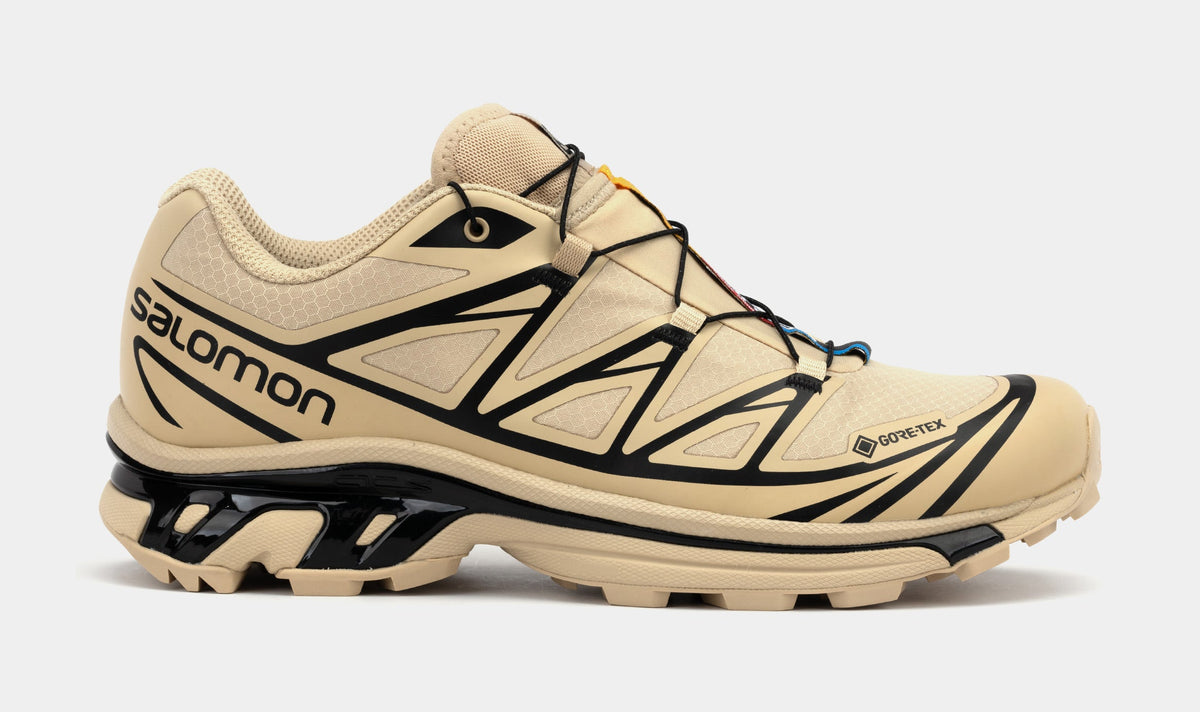 Exclusive XT-6 GORE-TEX Safari Mens Lifestyle Shoes (Safari/Safari/Black) — 4 — Front View