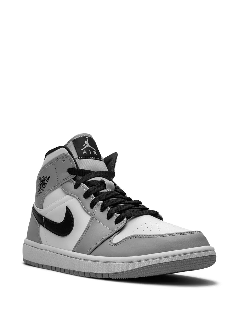 Air Jordan 1 Mid Light Smoke Grey Sneakers — Grey — Size US M 11.5 - US W 13 — Side View
