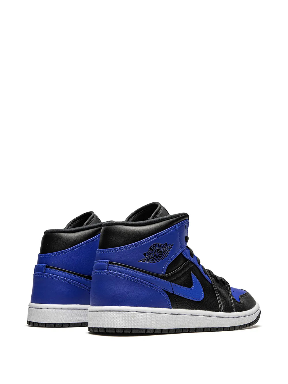 Air Jordan 1 Mid Hyper Royal Sneakers — Black/Blue — Size US M 11.5 - US W 13 — Back View
