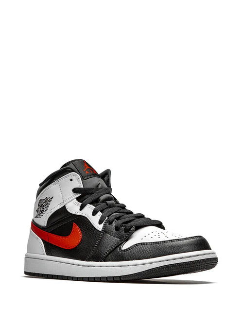 Air Jordan 1 Mid Chile Red Sneakers — Black/White — Size US M 11.5 - US W 13 — Side View