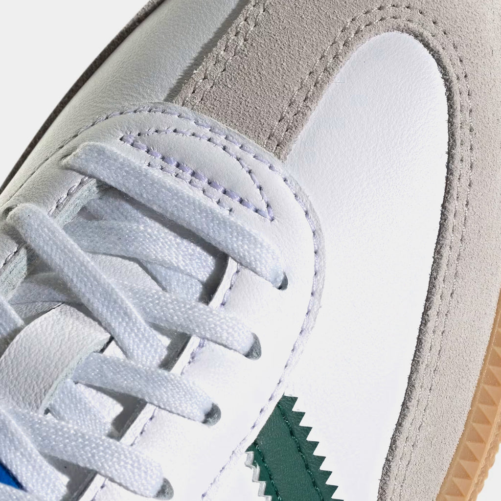 Exclusive Samba OG Grade School Lifestyle Shoes (Cloud White/Collegiate Green/Gum) — 3.5Y — Back View