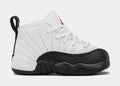 Exclusive Air Jordan 12 Retro Taxi Flip Infant Toddler Lifestyle Shoes (White/Gym Red/Black) — 2C — Front View